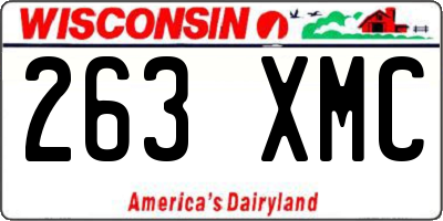 WI license plate 263XMC
