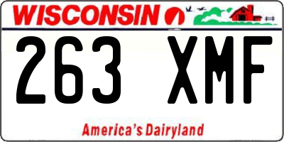WI license plate 263XMF
