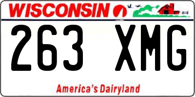 WI license plate 263XMG
