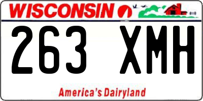 WI license plate 263XMH