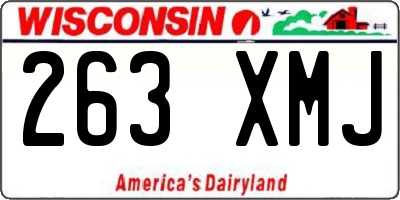 WI license plate 263XMJ