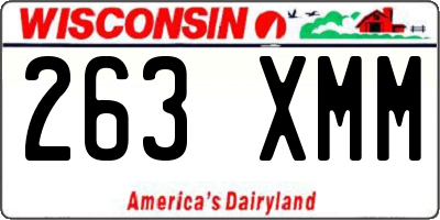 WI license plate 263XMM