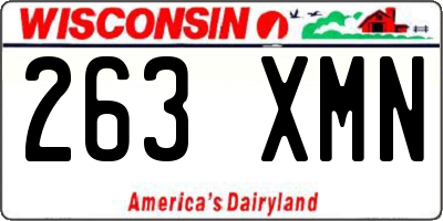 WI license plate 263XMN