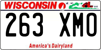 WI license plate 263XMO