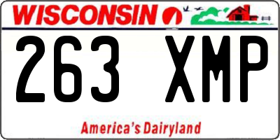WI license plate 263XMP