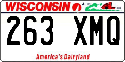 WI license plate 263XMQ