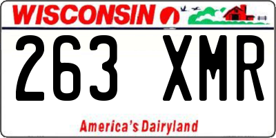 WI license plate 263XMR