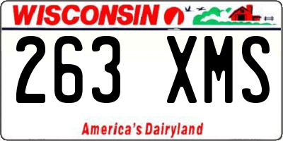 WI license plate 263XMS
