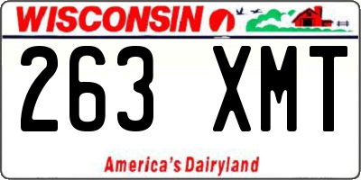 WI license plate 263XMT