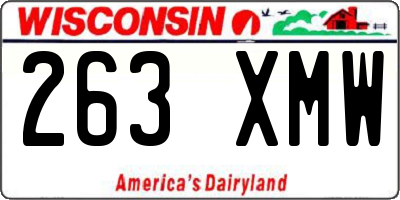 WI license plate 263XMW