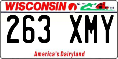 WI license plate 263XMY