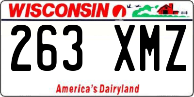 WI license plate 263XMZ
