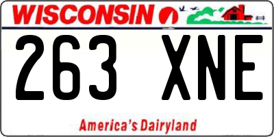 WI license plate 263XNE