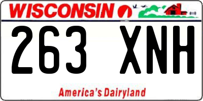 WI license plate 263XNH