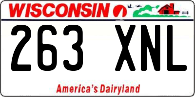 WI license plate 263XNL