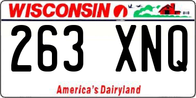 WI license plate 263XNQ