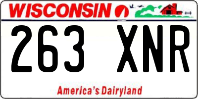 WI license plate 263XNR