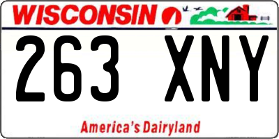 WI license plate 263XNY