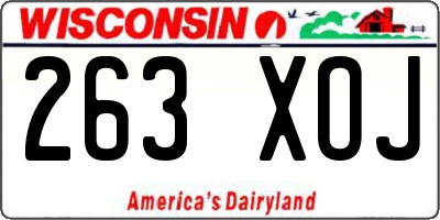 WI license plate 263XOJ