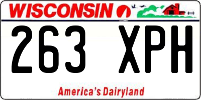 WI license plate 263XPH