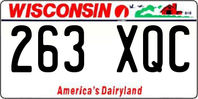 WI license plate 263XQC