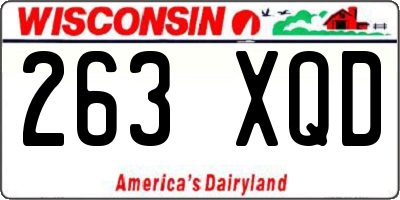 WI license plate 263XQD