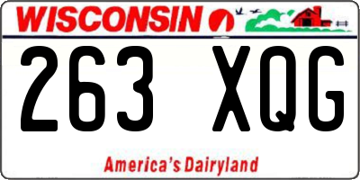 WI license plate 263XQG