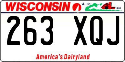 WI license plate 263XQJ