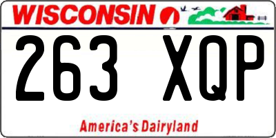 WI license plate 263XQP