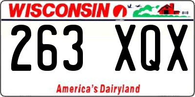 WI license plate 263XQX