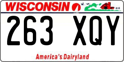 WI license plate 263XQY