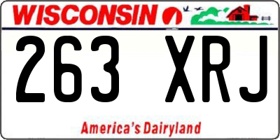 WI license plate 263XRJ