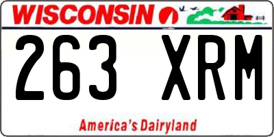 WI license plate 263XRM