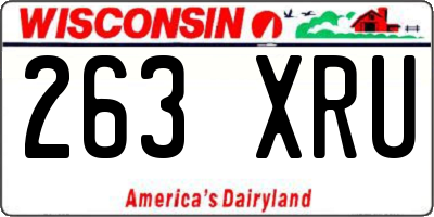 WI license plate 263XRU
