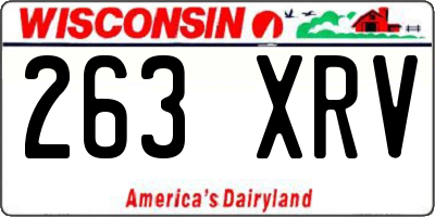 WI license plate 263XRV