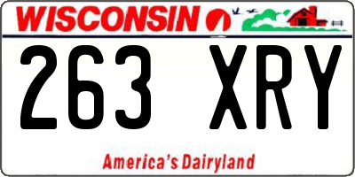 WI license plate 263XRY