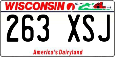 WI license plate 263XSJ