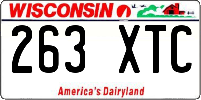 WI license plate 263XTC