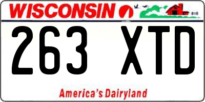 WI license plate 263XTD
