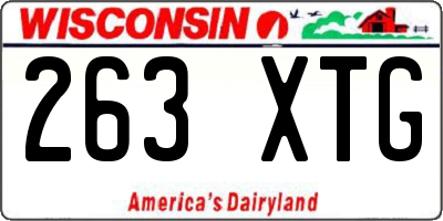WI license plate 263XTG