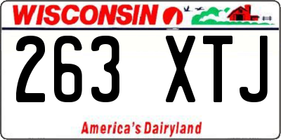 WI license plate 263XTJ