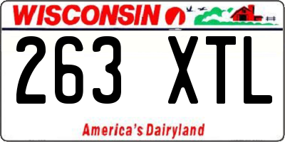 WI license plate 263XTL