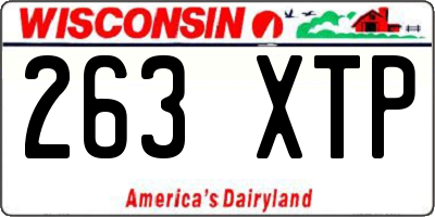 WI license plate 263XTP