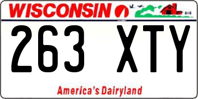 WI license plate 263XTY