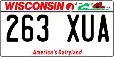 WI license plate 263XUA