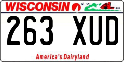 WI license plate 263XUD