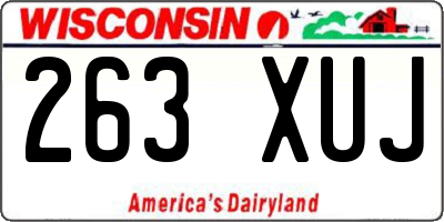WI license plate 263XUJ