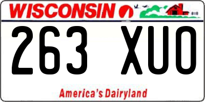 WI license plate 263XUO