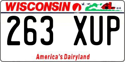 WI license plate 263XUP