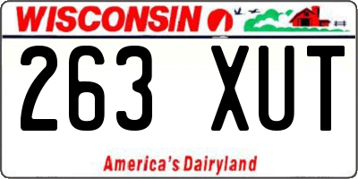 WI license plate 263XUT